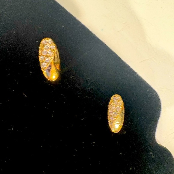 Titanium Gold Stud Women Earrings - Picture 1 of 4